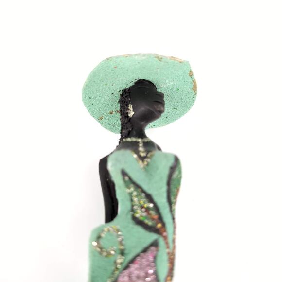 Vintage Hand Carved Wooden Lady Figurine Shapely Woman Statue Wood Figure - GUC - Picture 14 of 16